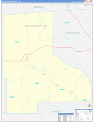 Jefferson-Davis Basic<br>Wall Map